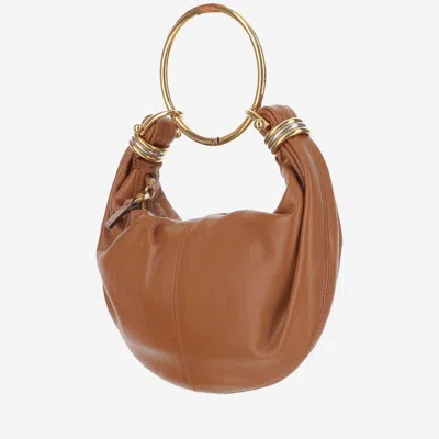 Chloé Bracelet Leather Hobo-bag In Brown