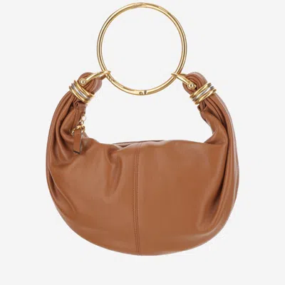 Chloé Bracelet Leather Hobo-bag In Brown
