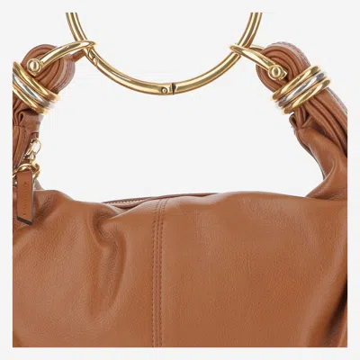 Chloé Bracelet Leather Hobo-bag In Brown