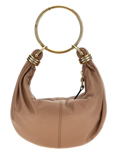 Chloé Bracelet Leather Hobo-bag In Brown