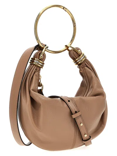 Chloé Bracelet Leather Hobo-bag In Brown