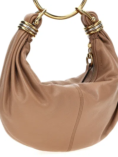 Chloé Bracelet Leather Hobo-bag In Brown