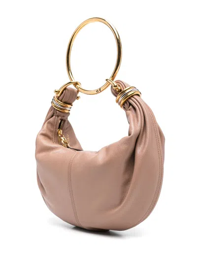 Chloé Women Small Bracelet Hobo Bag In Grained Leather