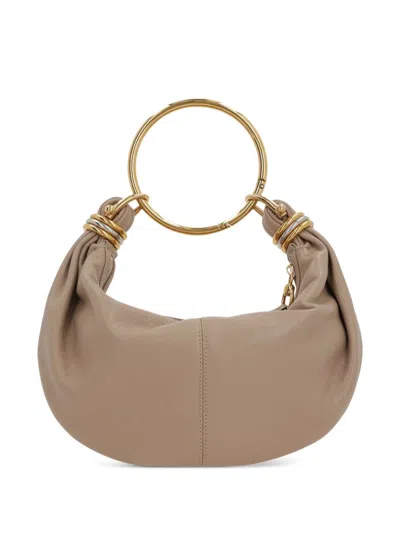 Chloé Women Small Bracelet Hobo Bag In Grained Leather