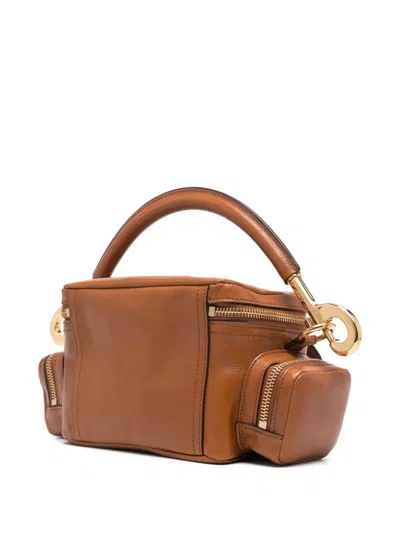 Chloé Small Double Carry Leather Bag With Multipocket Detail
