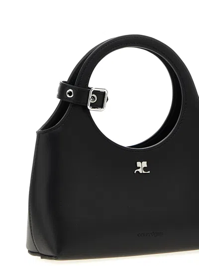 Courrèges Sleek Black Handbag With Adjustable Strap