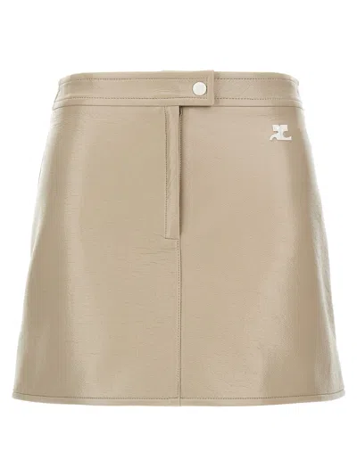 Courrèges Reedition Logo Patch Mini Skirt