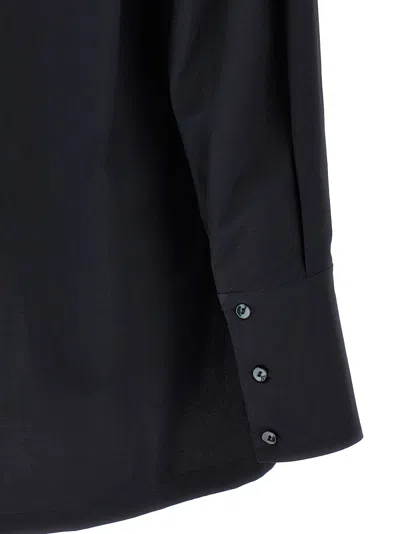 Di.la3 Pari' Blue Cotton Shirt In Black