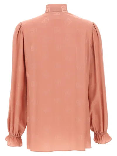Dolce & Gabbana Silk Shirt With Puff Shoulders And Bow Detail