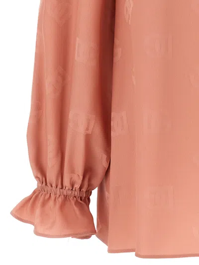 Dolce & Gabbana Silk Shirt With Puff Shoulders And Bow Detail