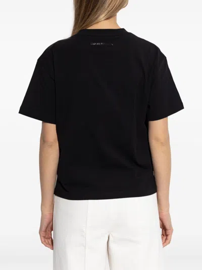 Emporio Armani Cotton-jersey T-shirt With Oversized Lurex Logo