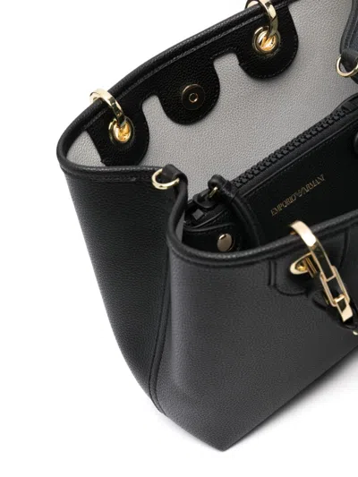 Emporio Armani Myea Black Shopper Bag With Pouch