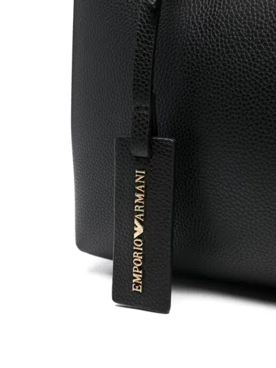 Emporio Armani Myea Black Shopper Bag With Pouch