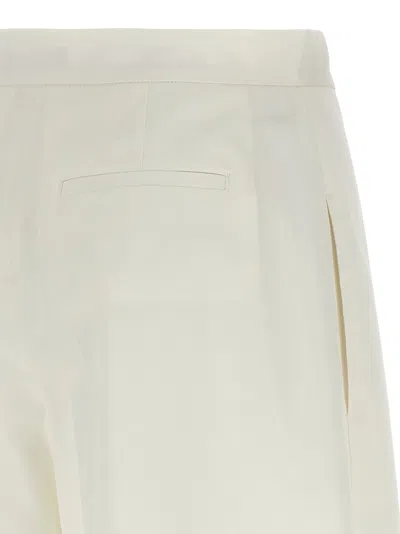 Fabiana Filippi Mid-waist White Cotton Trousers In White