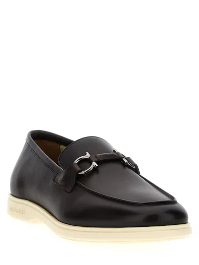 Ferragamo Dark Brown Cosimo Loafers
