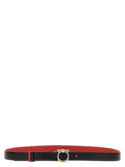 Ferragamo Black Reversible Belt