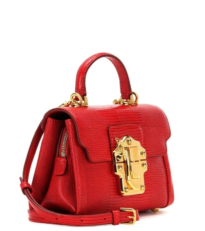 Shop Dolce & Gabbana Lucia Mini Leather Crossbody Bag