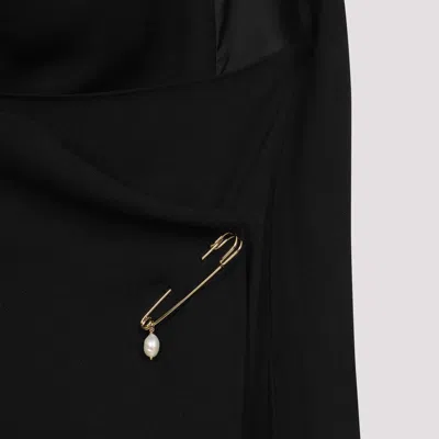 Carven Halter Neck Evening Dress With Flattering Silhouette In Black
