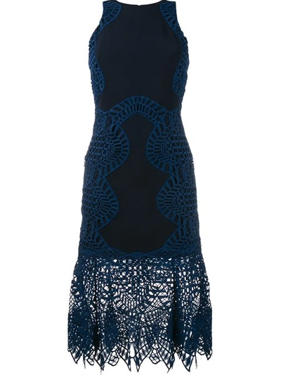 Shop Jonathan Simkhai Macrame Lace Fitted Dress