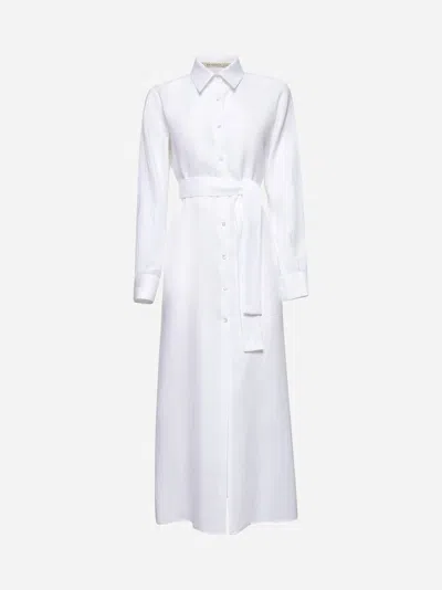 Blanca Vita White Linen Cridio Shirt Dress