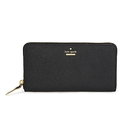 Kate Spade Cameron Street Lacey Leather Continental Wallet In Black