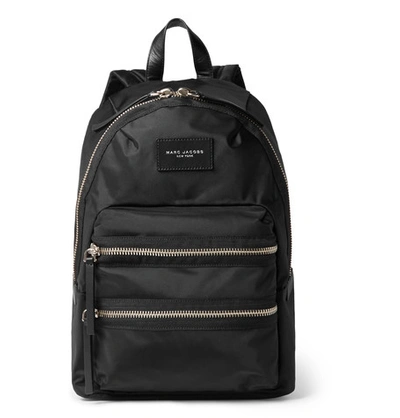 Shop Marc Jacobs Leather-trimmed Canvas Backpack