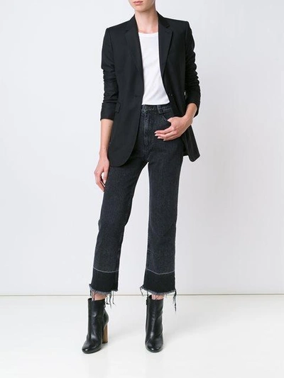 Shop Rachel Comey Frayed Cropped Jeans - Black