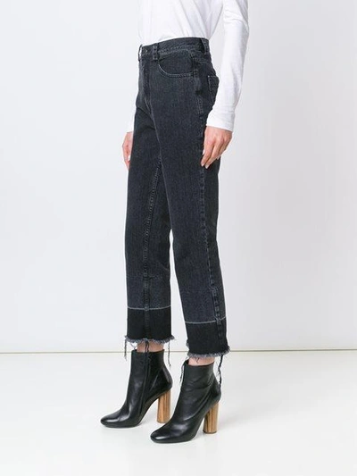 Shop Rachel Comey Frayed Cropped Jeans - Black
