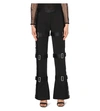 ALEXANDER MCQUEEN Flared wool and silk-blend trousers