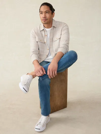 Faherty Legend Sweater Shirt In Desert Plains Plaid