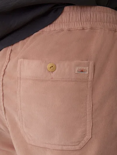 Faherty Drawstring Organic Cotton Corduroy Shorts In Coral Dawn