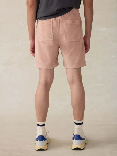 Faherty Drawstring Organic Cotton Corduroy Shorts In Coral Dawn