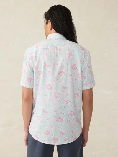Faherty Short-sleeve Breeze Shirt In Clear Waters Blossom