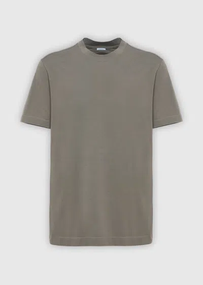 Malo Maglia Girocollo In Cotone Stretch In Gray
