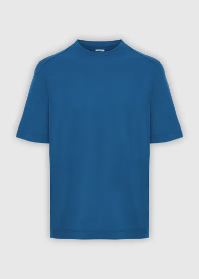 Malo Maglia Girocollo In Cotone In Blue