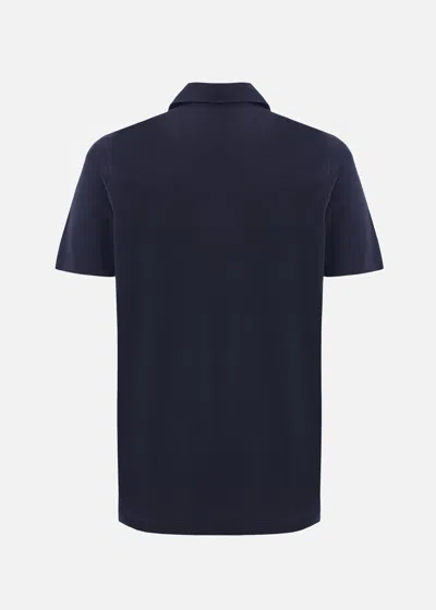 Malo Polo In Cotone Stretch In Blue