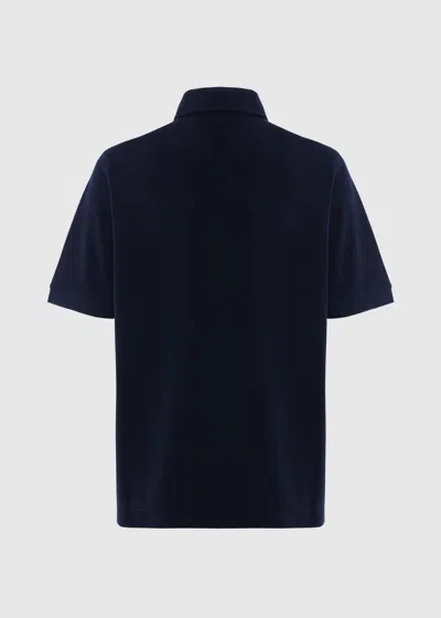 Malo Polo In Cotone E Lino In Blue