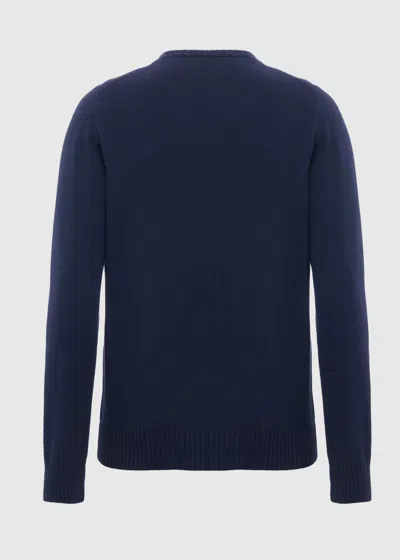 Malo Maglia Girocollo In Cotone In Blue