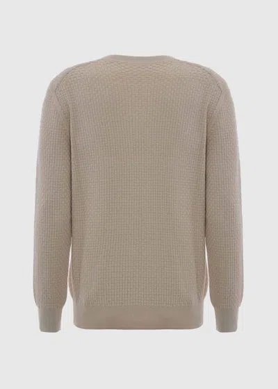 Malo Maglia Girocollo In Seta E Cotone In Neutral