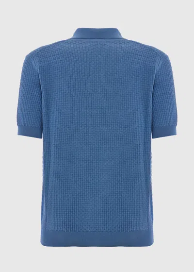Malo Polo In Seta E Cotone In Blue