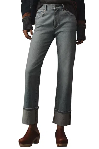 Dl1961 - Women's Patti Cuffed High Rise Straight Leg Jeans In Aruba In Multi