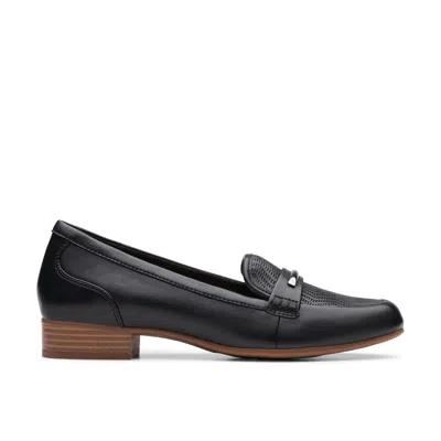 Clarks Women's Juliet Aster Slip On Loafer Flats In Black