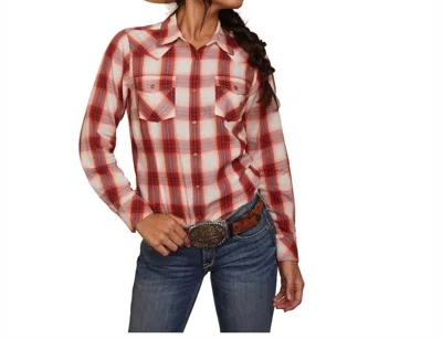 Ariat Women's Tulsa Long Sleeve Snap Shirt In Red Plaid In Multi