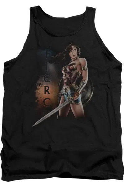Wonder Woman Movie Fierce Adult Tank Top In Black