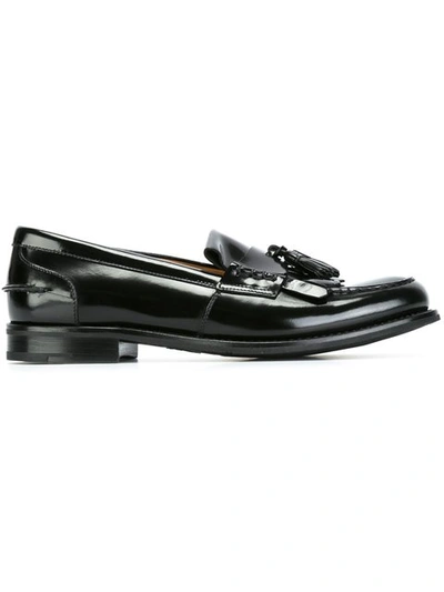 Church's Omega Glossed-leather Loafers In Black