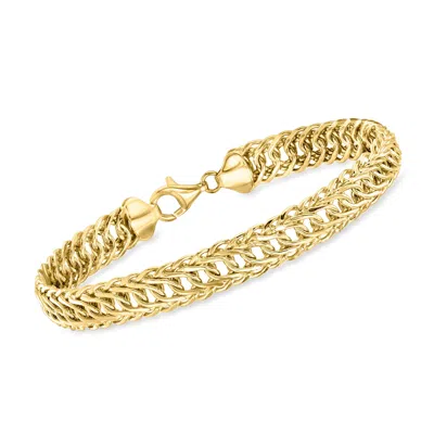 Ross-simons 18kt Gold Over Sterling Cestina-link Bracelet In Multi
