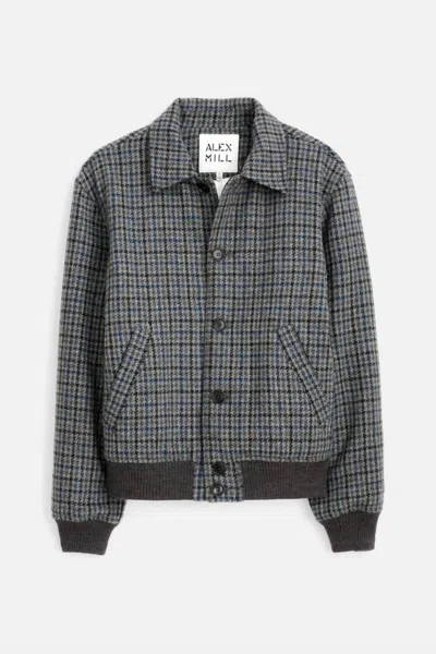 Alex Mill Houndstooth Bomber In Black In Black