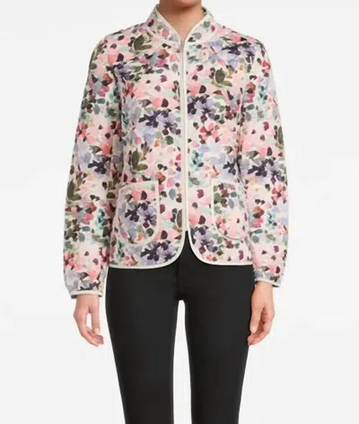 Ilse Jacobsen Quilted Floral Jacket In Multi In Multi