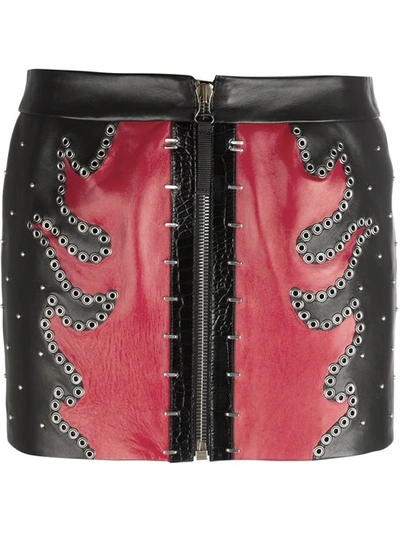 Shop Anthony Vaccarello Eyelet Detail Micro Skirt