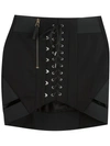 ANTHONY VACCARELLO lace-up front mini skirt,DRYCLEANONLY